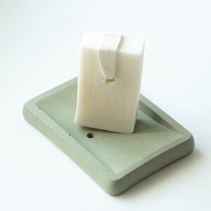 Porte savon en béton, rectangle à trous